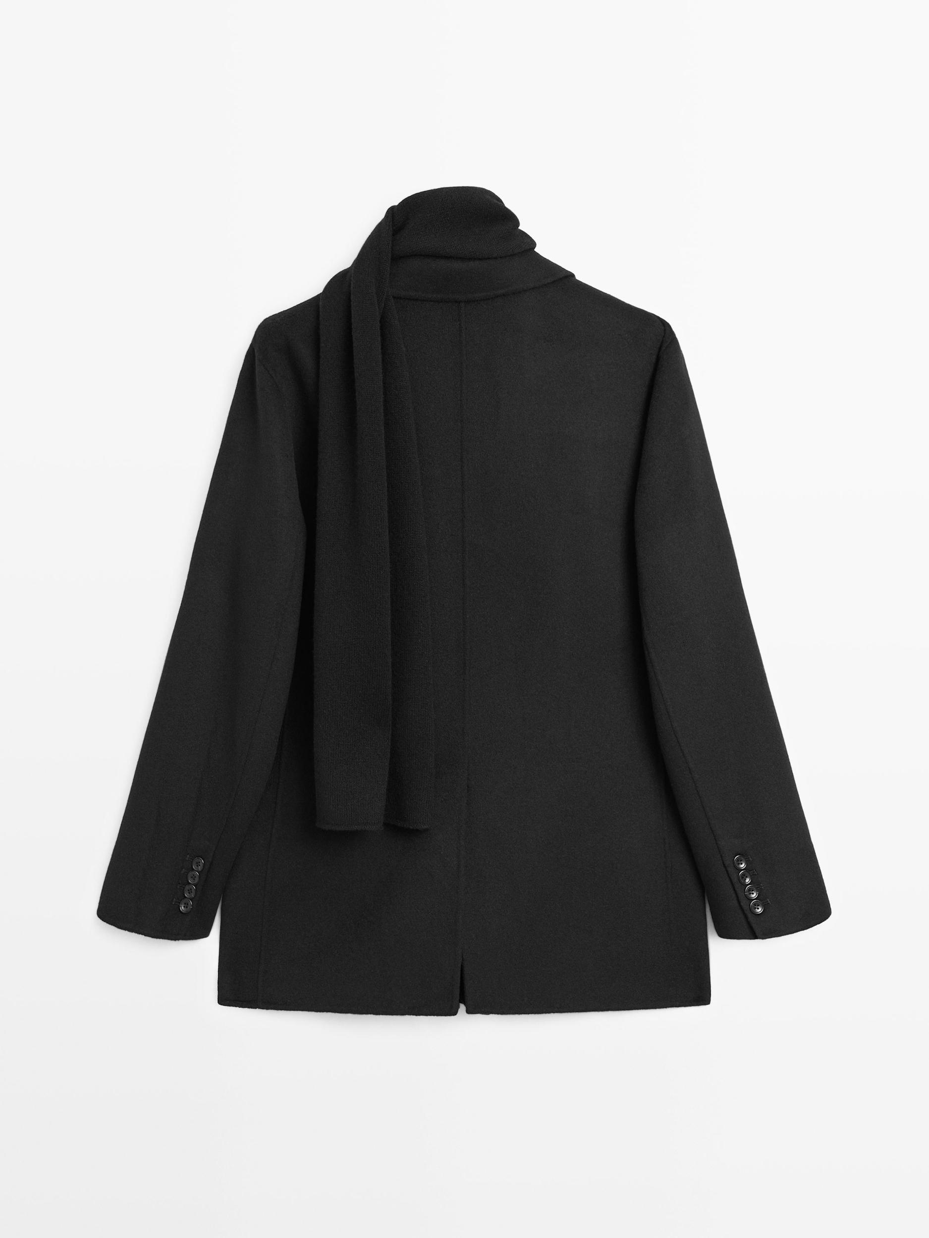 Wool blend blazer with scarf Product Image