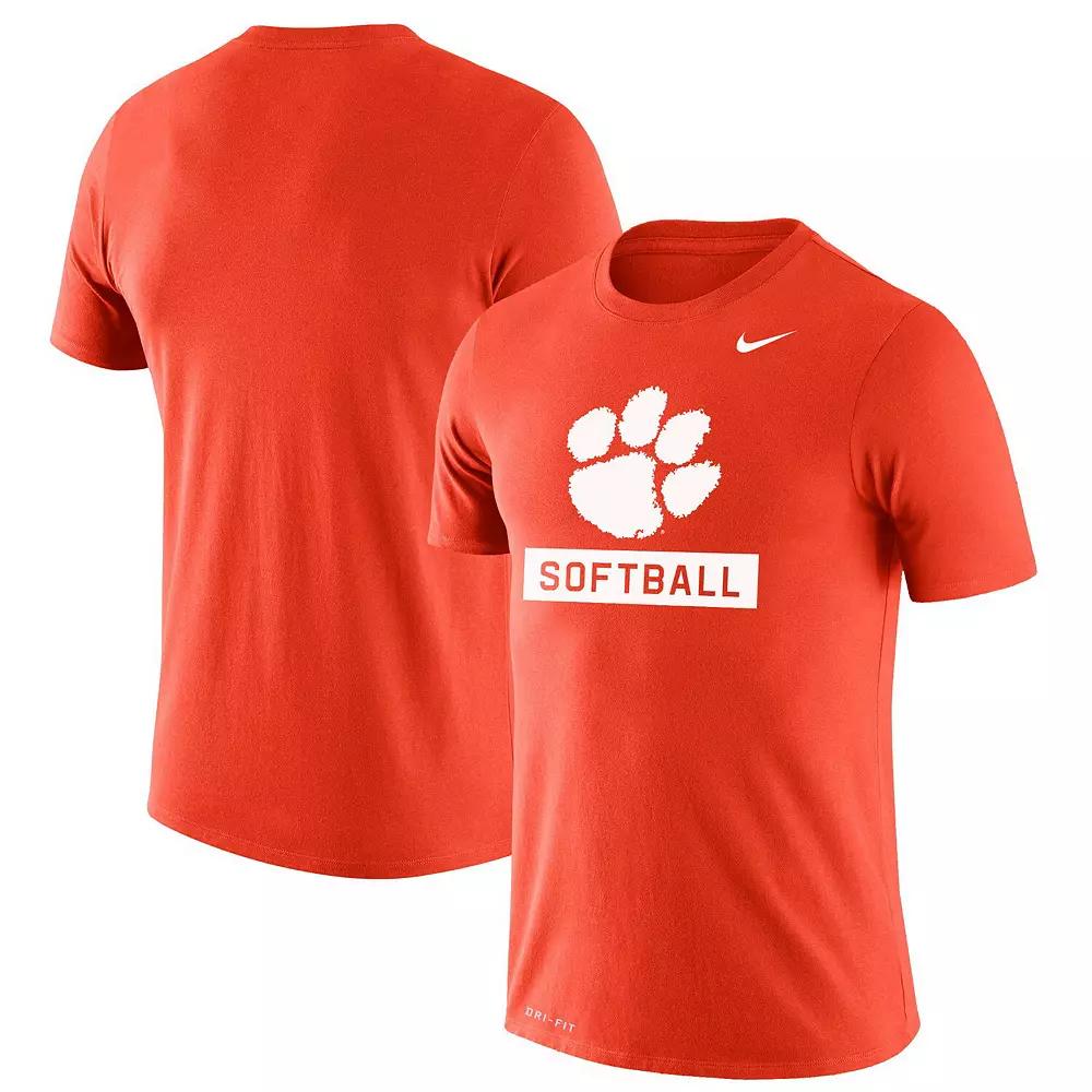 Men's Nike Orange Clemson Tigers Softball Drop Legend Slim Fit Performance T-Shirt,  Product Image