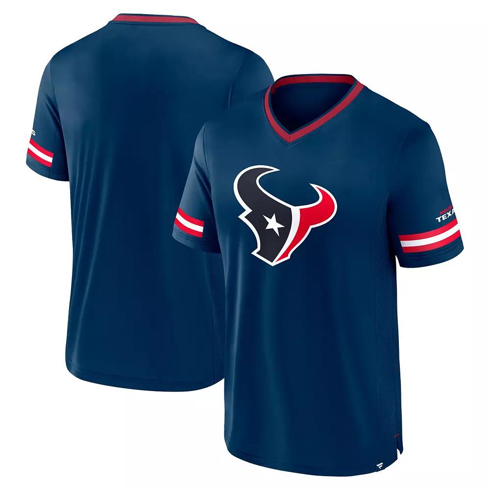 Men's Fanatics Navy Houston Texans Stripe Stacking T-Shirt, Size: 2XL, Blue Product Image