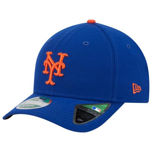 New Era Mens New Era Mets Player Replica 9FORTY Cap - Mens Blue/Orange Product Image