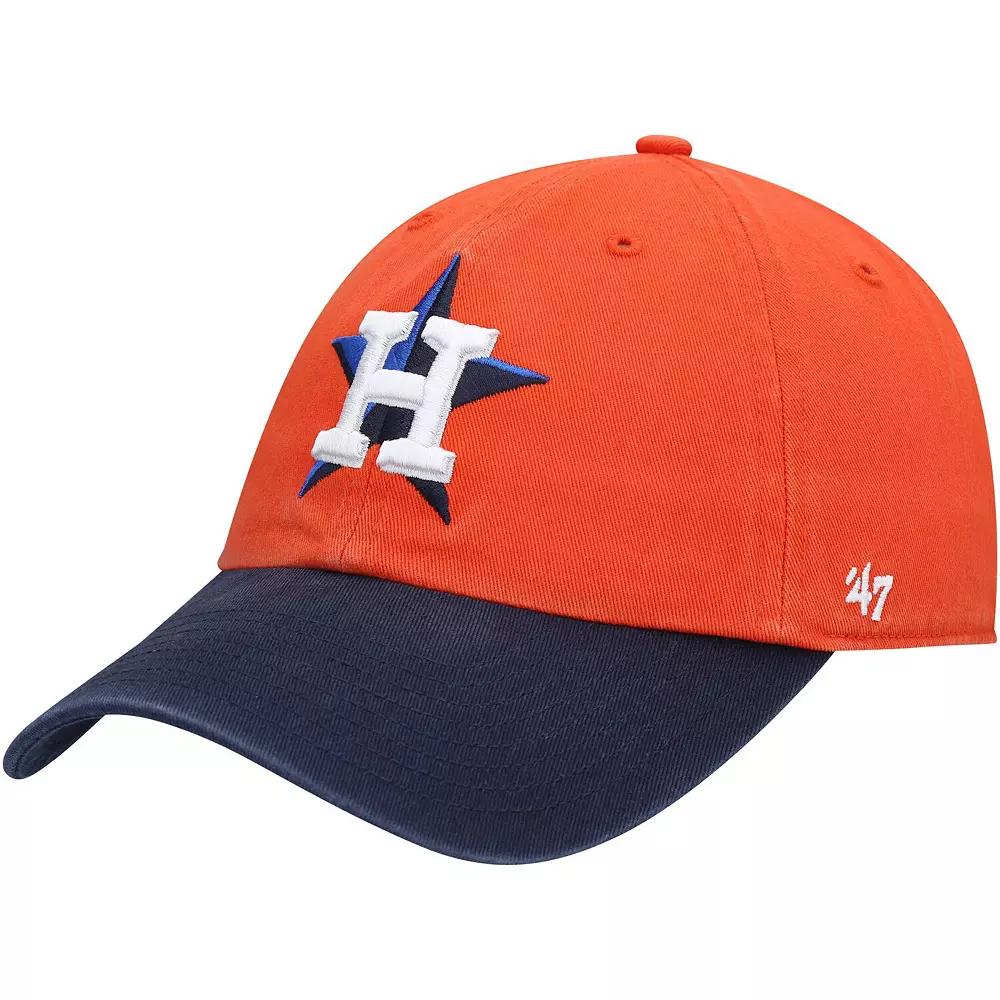 Men's '47 Orange Houston Astros Clean Up Adjustable Hat Product Image