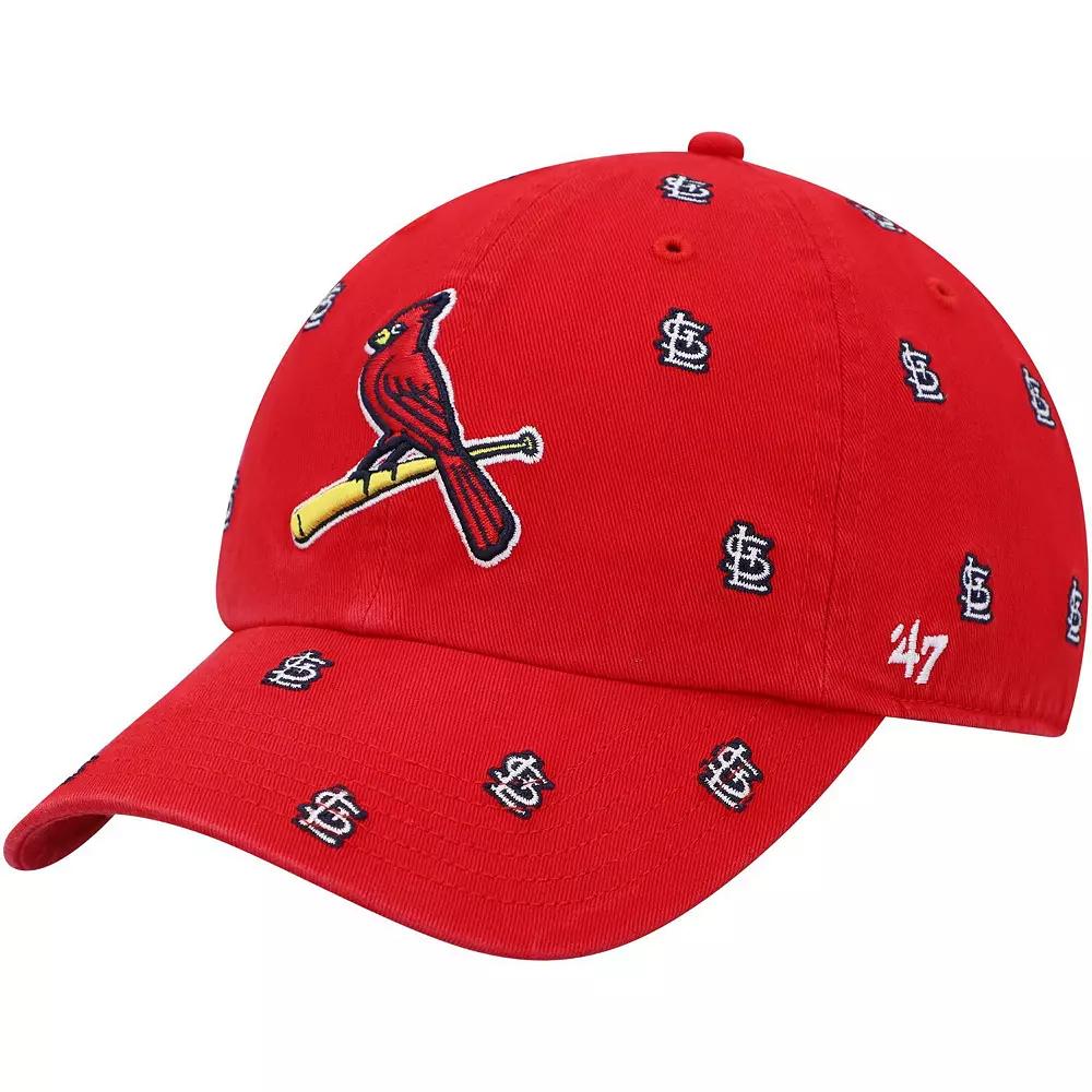 Men's '47 Red St. Louis Cardinals Confetti Clean Up Adjustable Hat Product Image