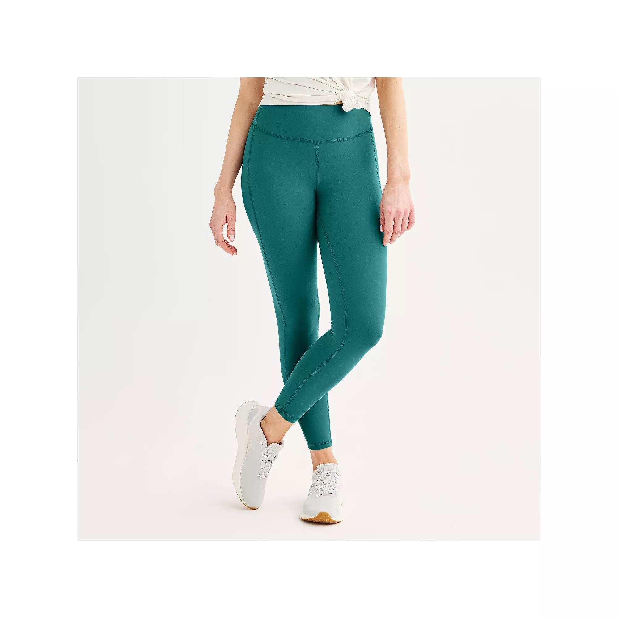 Women's Tek Gear® Essential Soft 7/8th Leggings, Size: Large, Dark Blue Teal Product Image