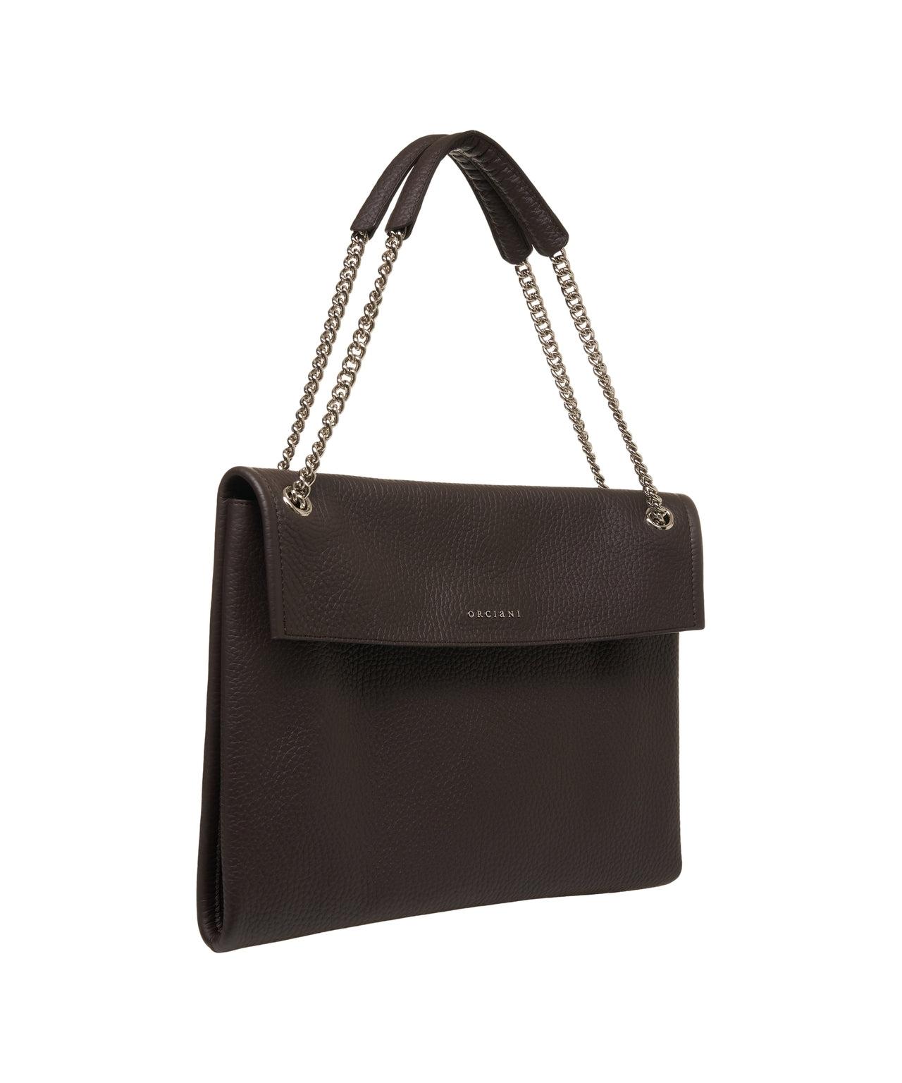 Grained leather shoulder bag Product Image