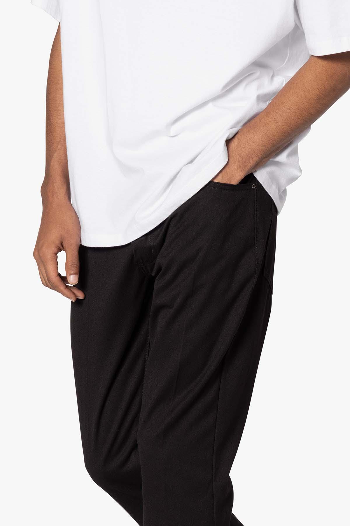 Front Pleat Flare Denim - Black Product Image