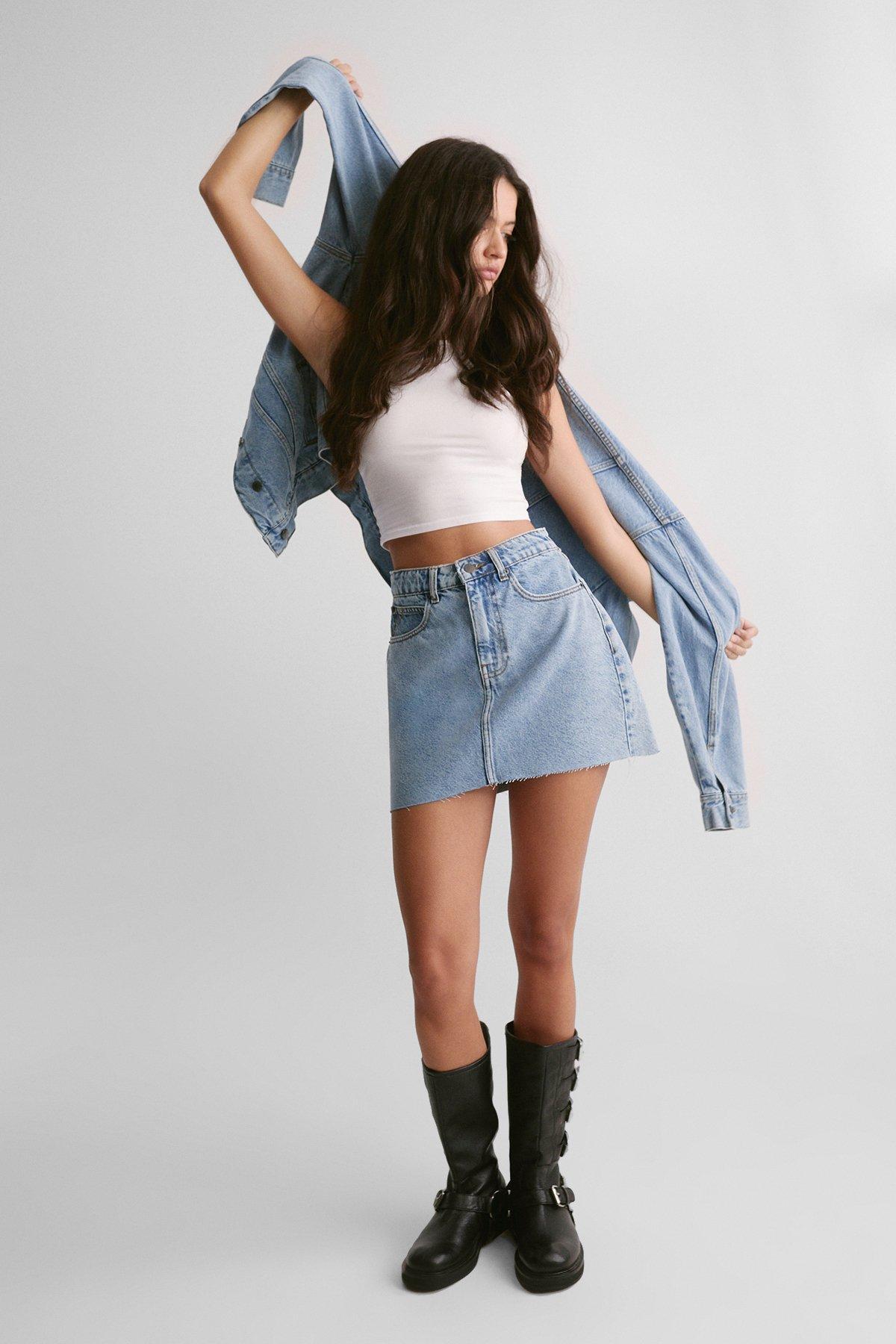 The Denim Pelmet Skirt Product Image