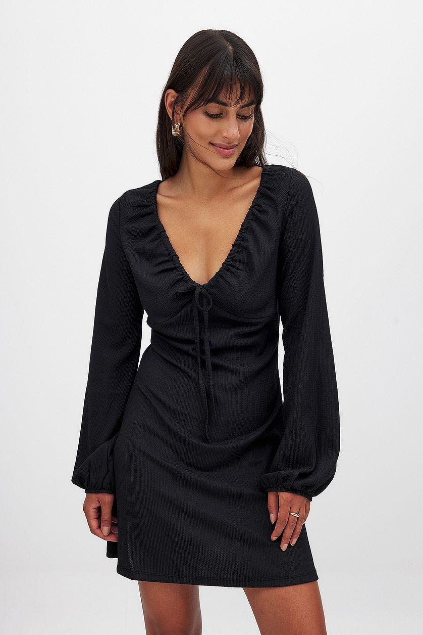 Balloon Sleeve Mini Dress Product Image