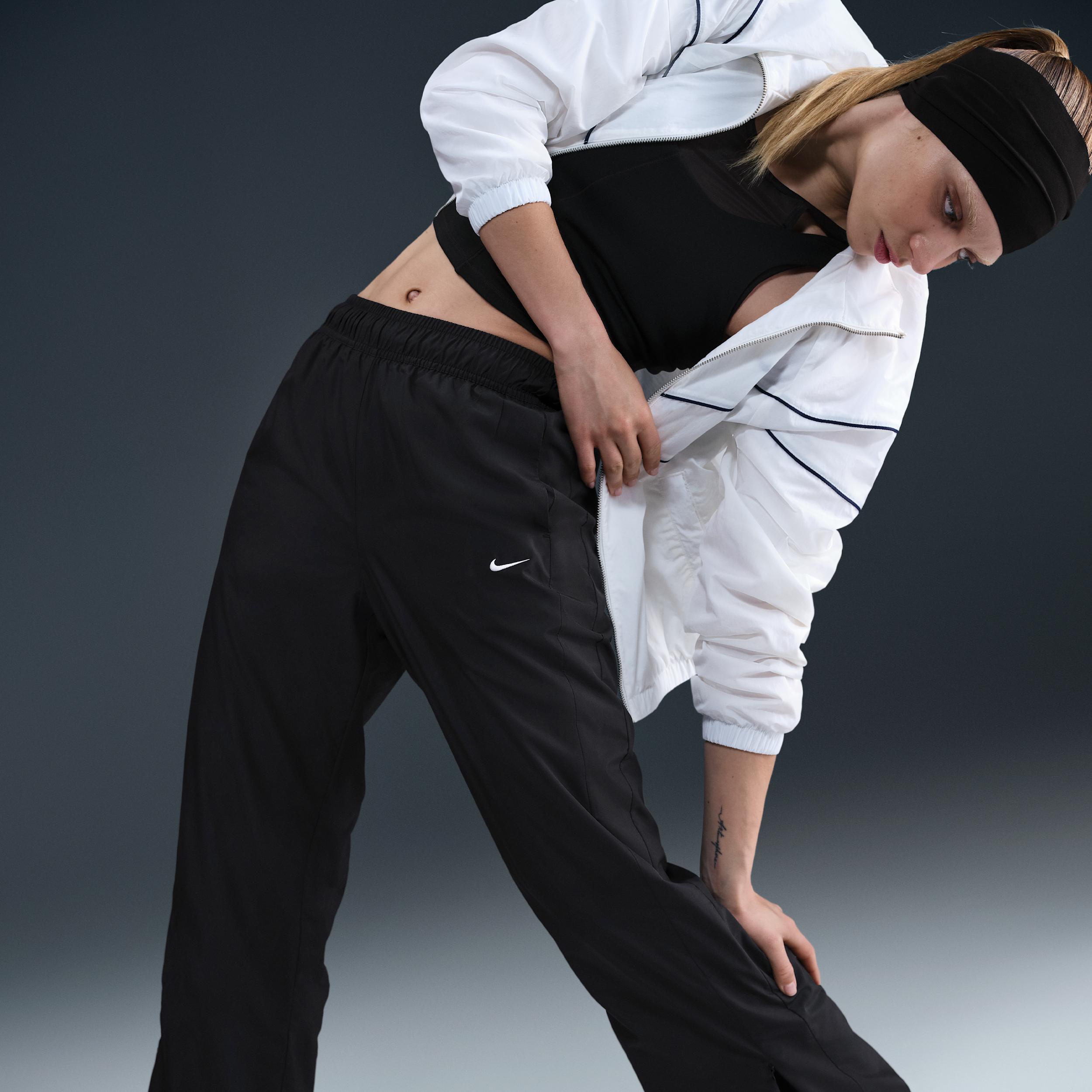 Womens Nike Sportswear Classic Mid-Rise Open-Hem Pants | HV2324-010 Product Image