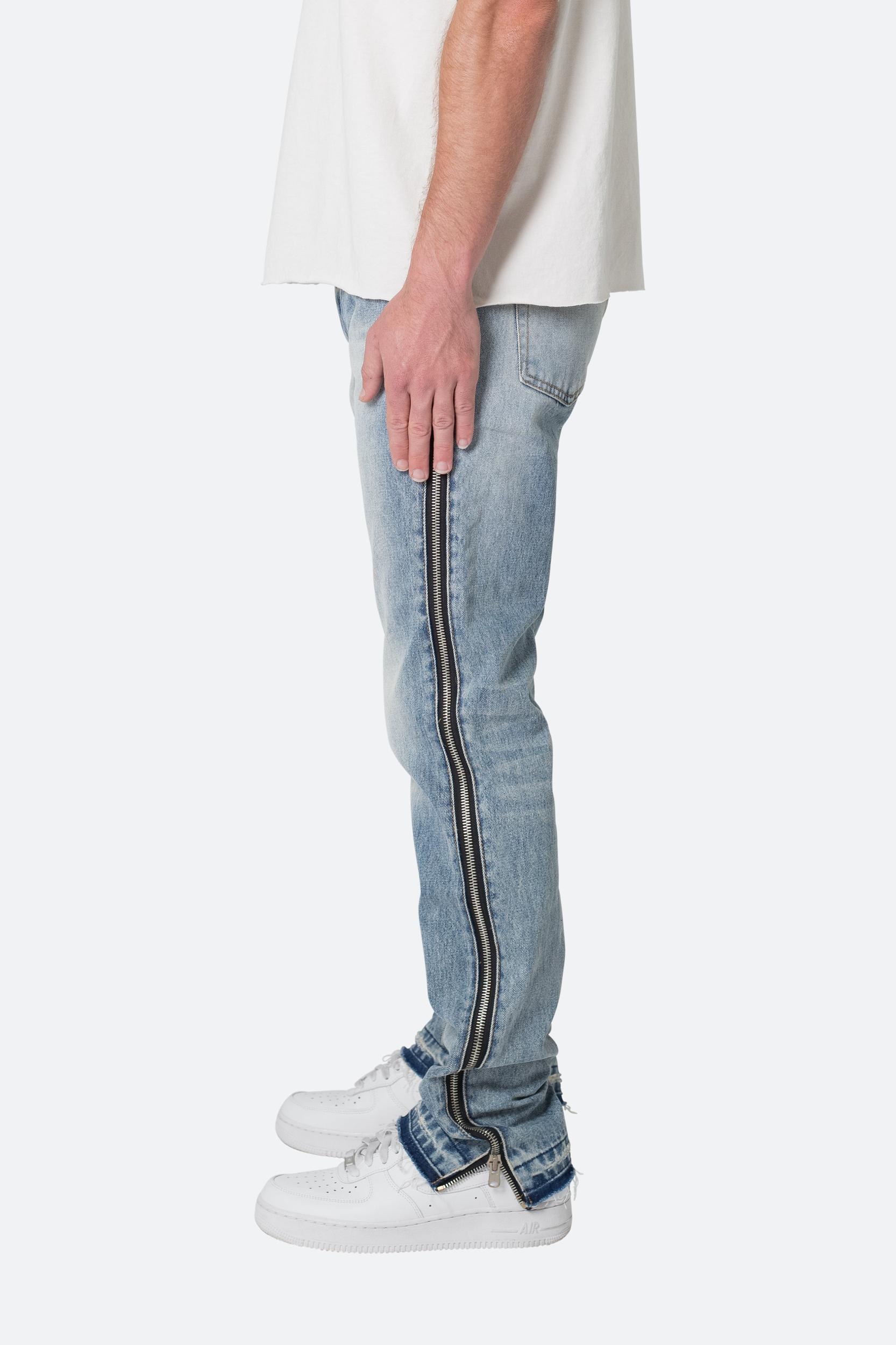 D558 Straight Stripe Denim - Blue Product Image