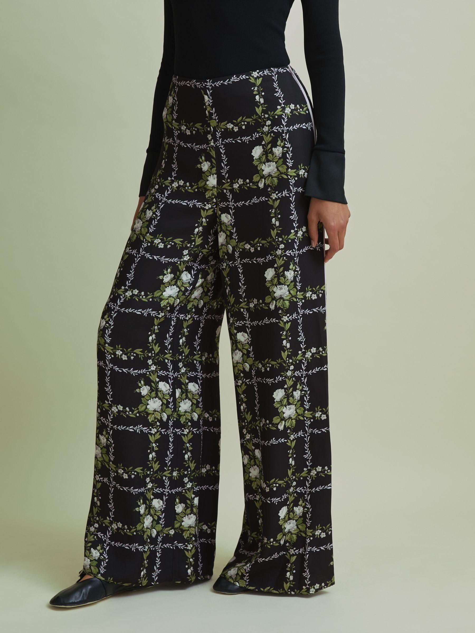 Florere High Rise Wide Leg Trousers in Black Product Image