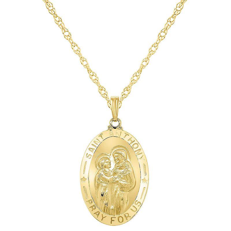 Sterling Silver Saint Anthony Pendant, Women's, Size: 18" Product Image