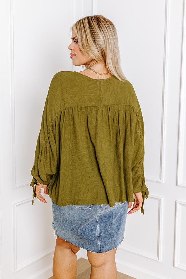 Made For Each Other Shift Top In Green Curves Product Image
