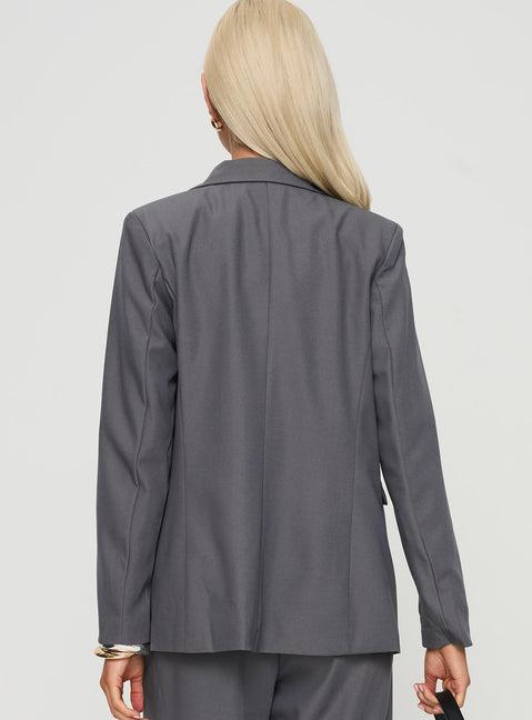 Relaxed Blazer Charcoal Product Image