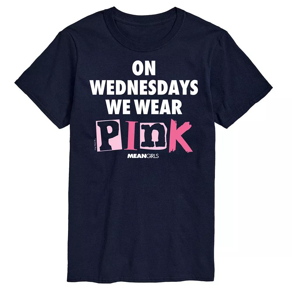Men's Mean Girls Wednesdays We Wear Pink Graphic Tee,  Product Image