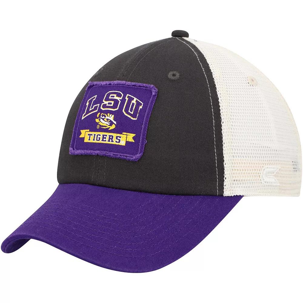 Men's Colosseum  Charcoal LSU Tigers Objection Snapback Hat Product Image