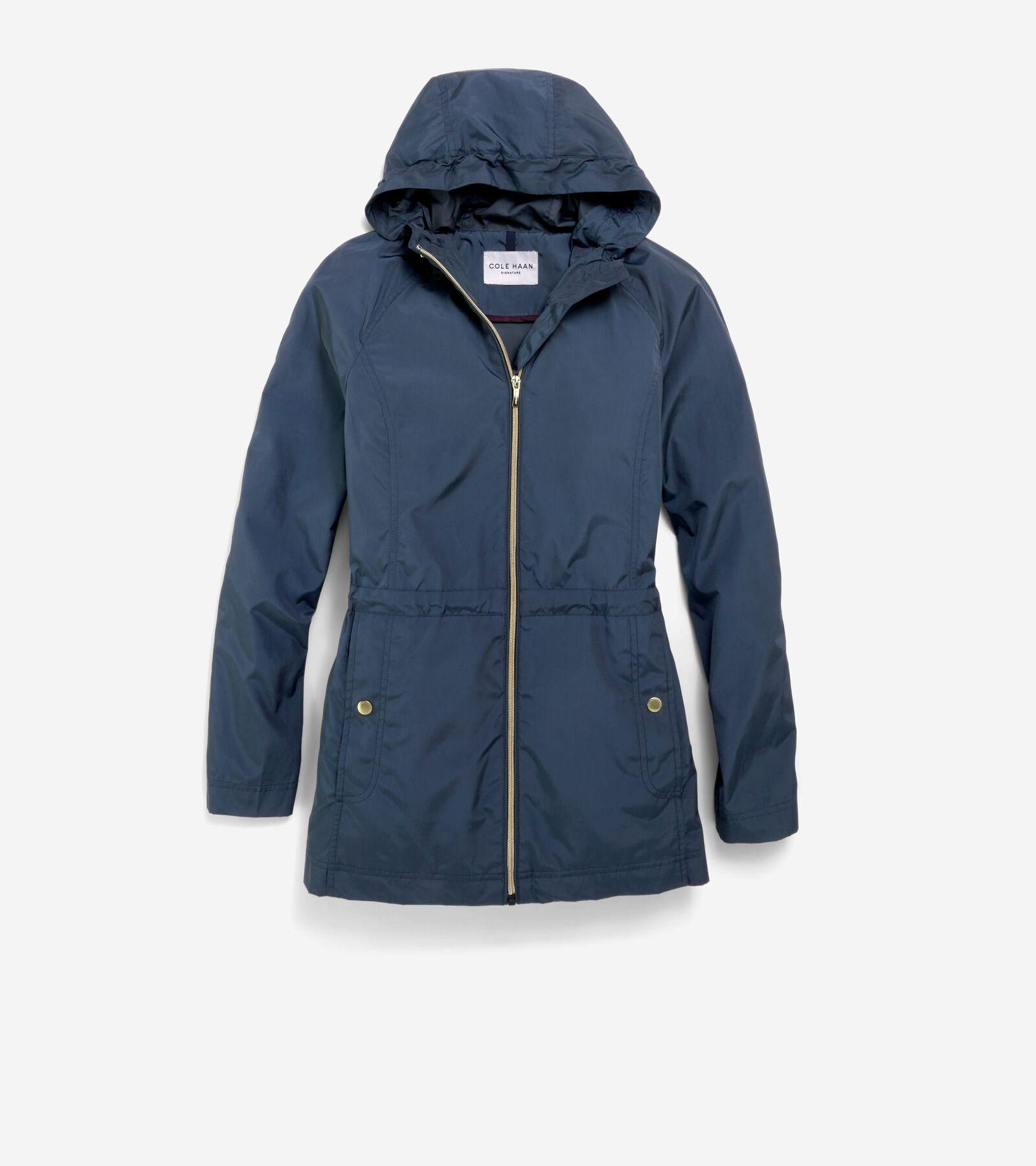 Women's Packable Rain Jacket in Blue | Cole Haan Product Image