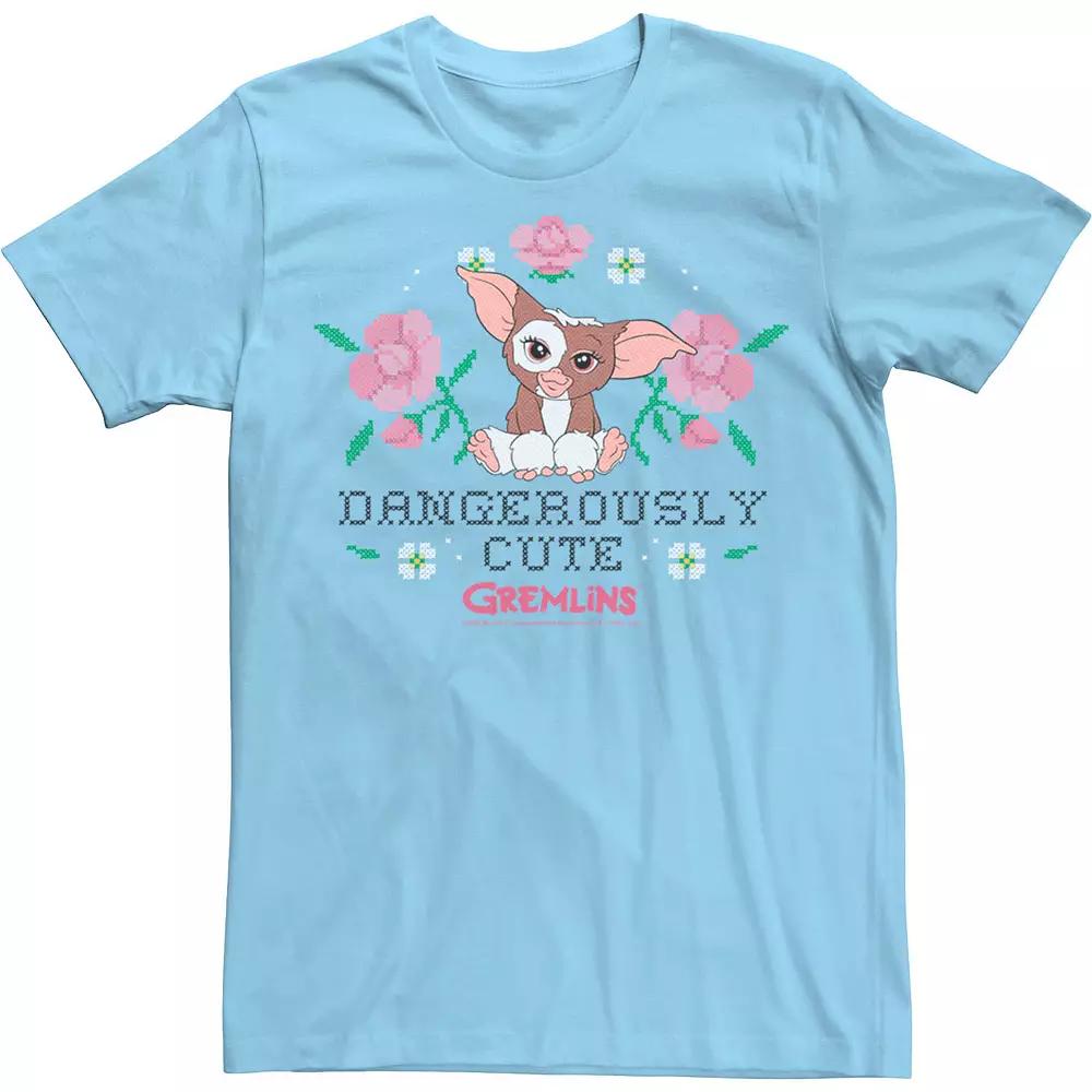 Men's Gremlins Gizmo Dangerously Cute Faux Stitched Tee,  Product Image