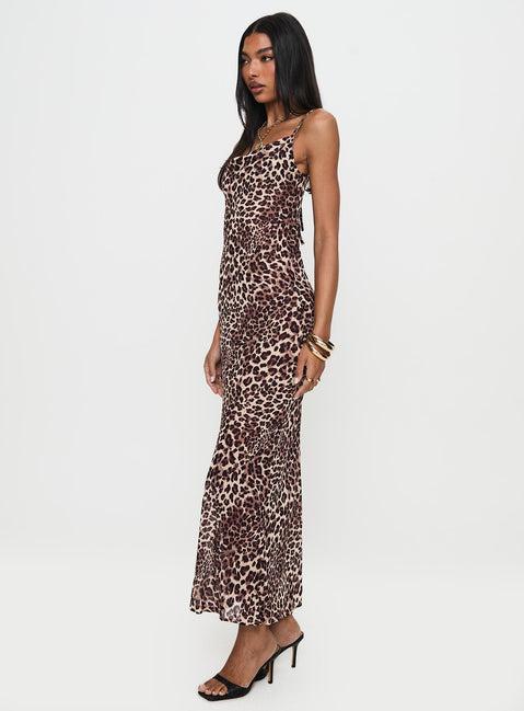 Paolina Maxi Dress Leopard Product Image