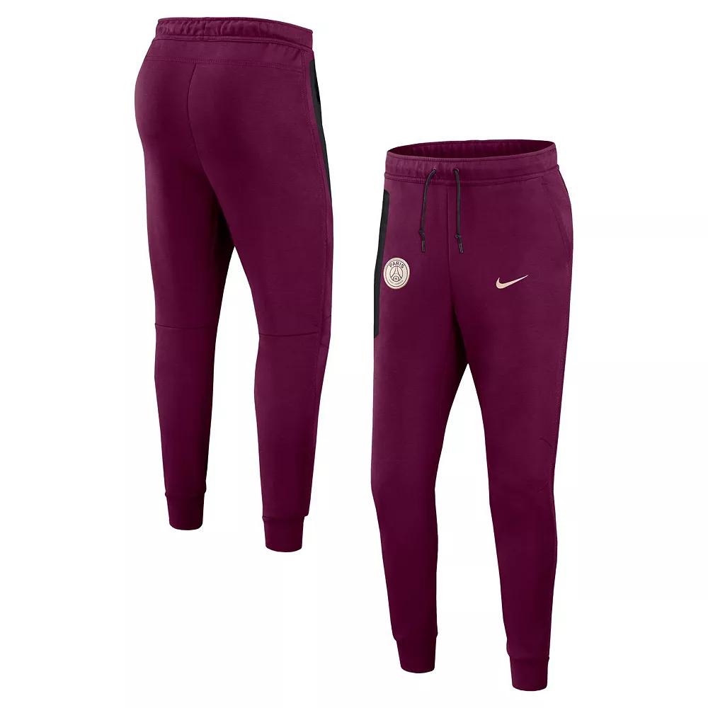 Men's Nike Burgundy Paris Saint-Germain 2024/25 Tech Fleece Jogger Pants,  Product Image