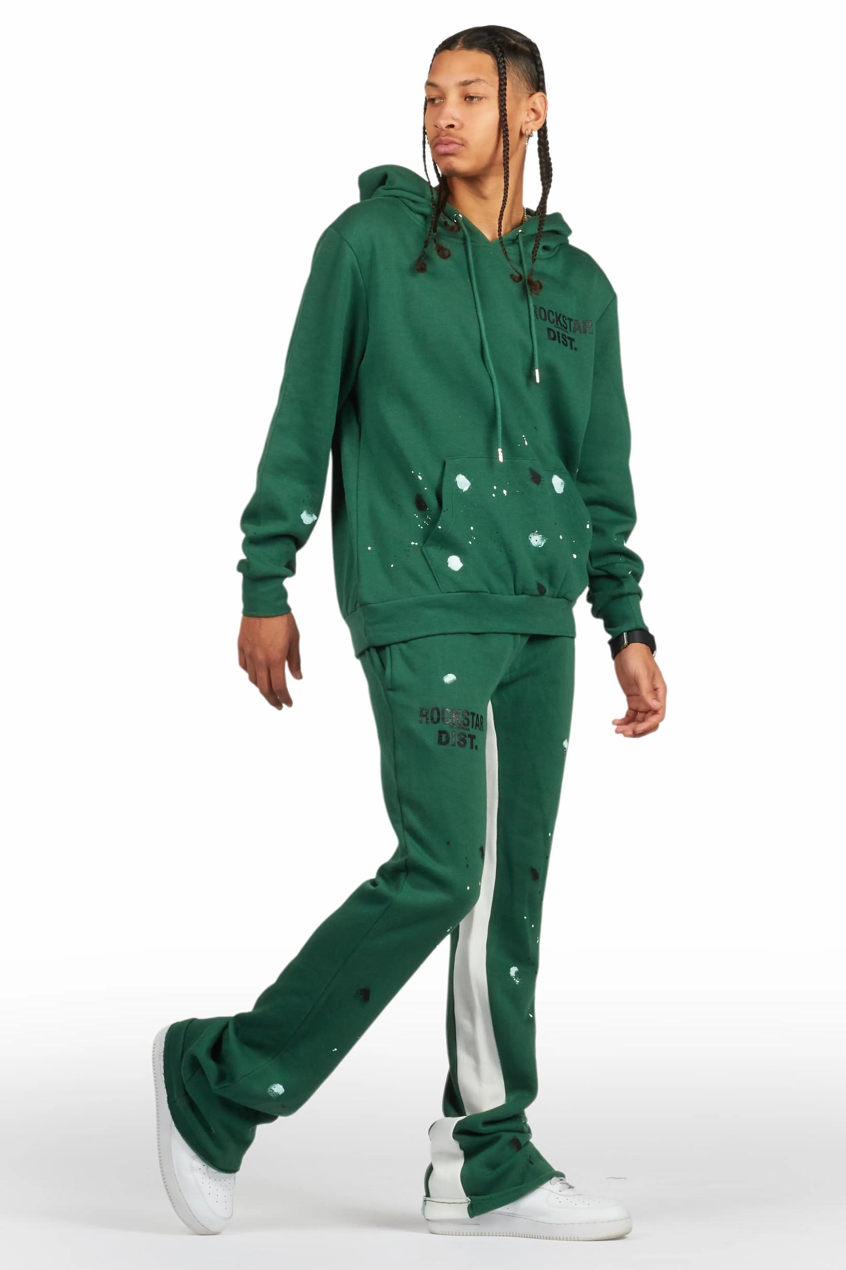 Jaco Green Hoodie Baggy Fit Pant Track Set Male Product Image