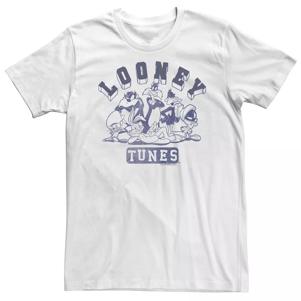 Big & Tall Looney Tunes Varsity Characters Group Shot Tee, Men's,  Product Image