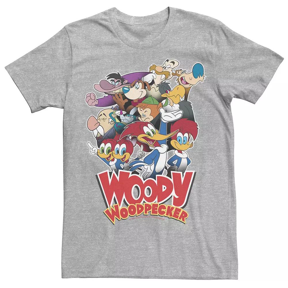 Men's Woody Woodpecker Group Shot Vintage Poster Tee,  Product Image