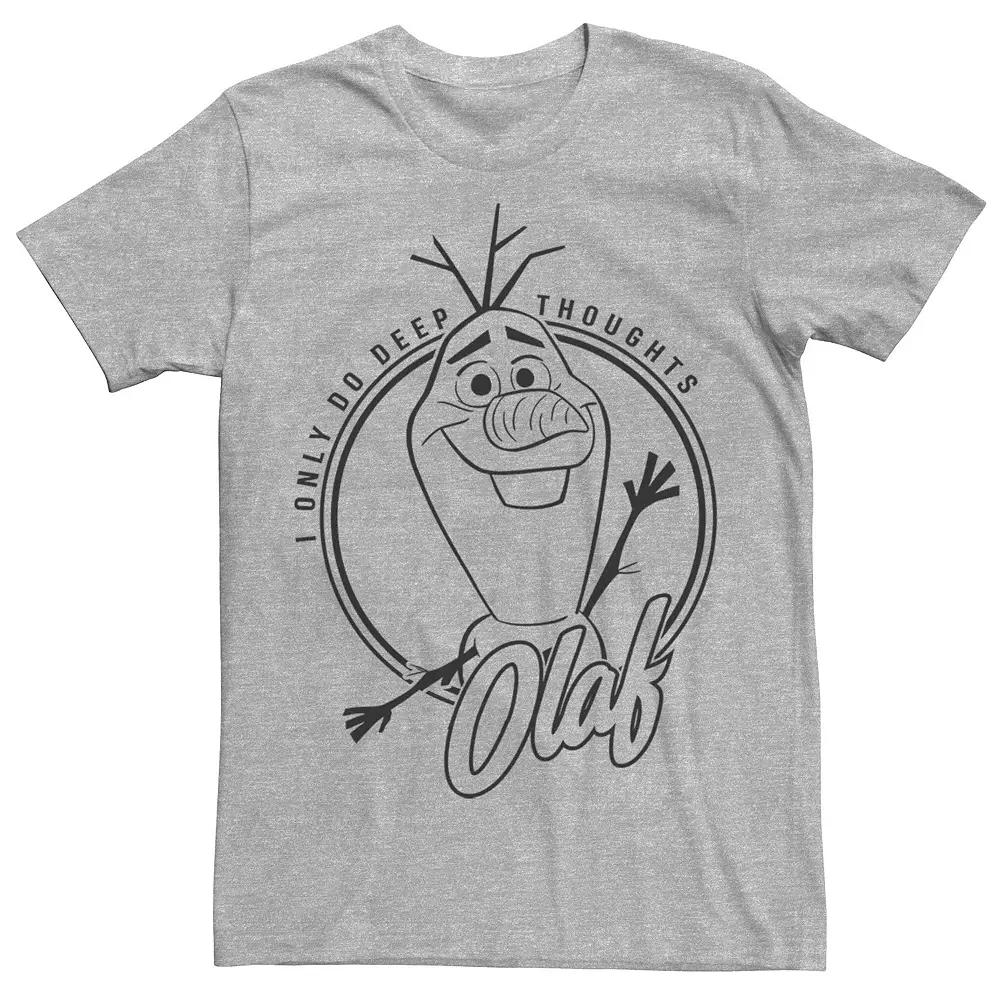 Disney's Frozen Men's 2 Olaf Only Deep Thoughts Graphic Tee, Size: XL, Athletic Grey Product Image