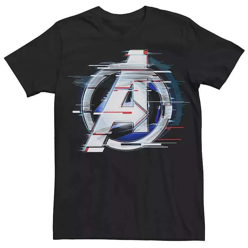 Men's Marvel Avengers Glitched Tech Logo Tee Shirt,  Product Image
