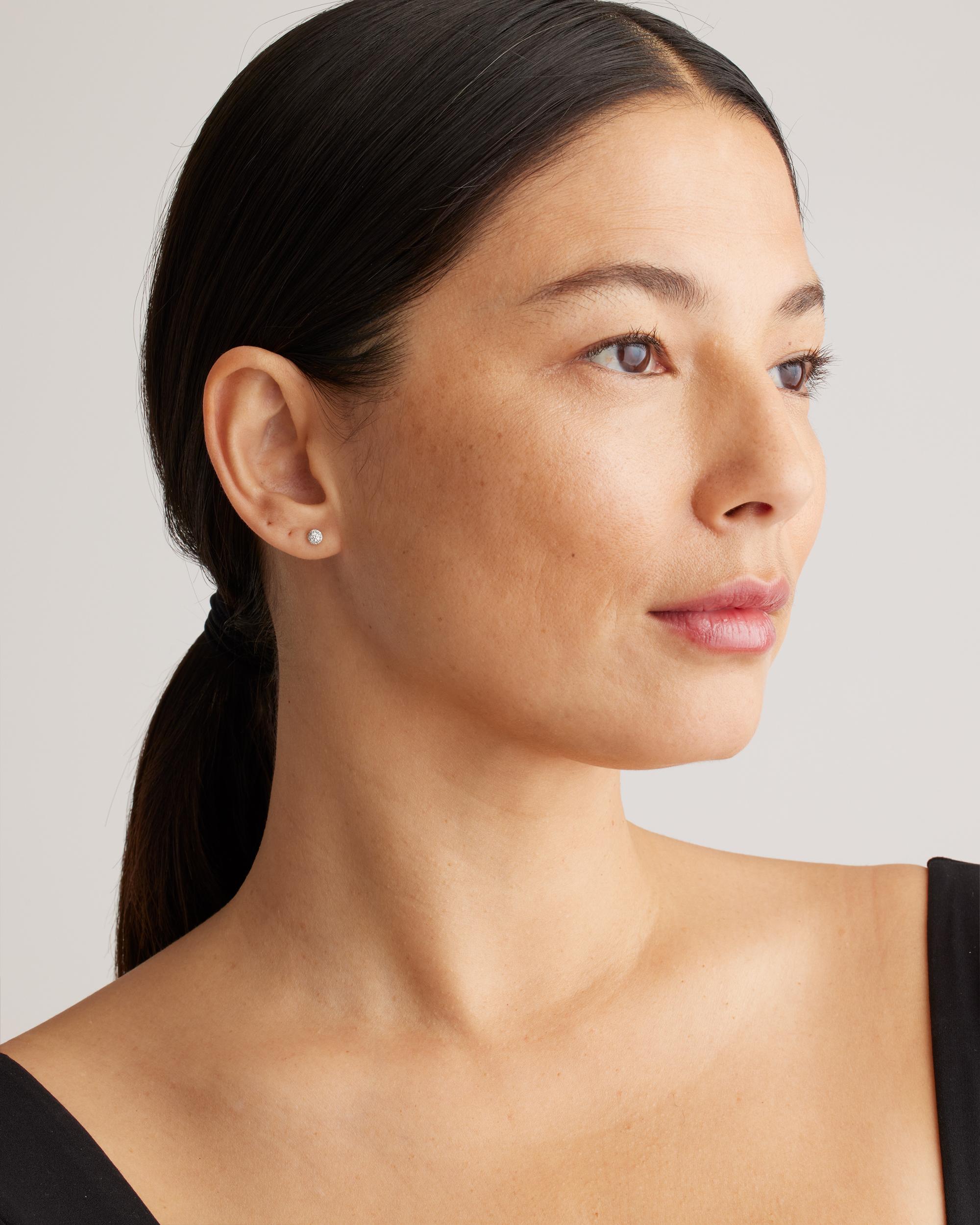 Quince | Women's 14K Gold Diamond Halo Studs Product Image