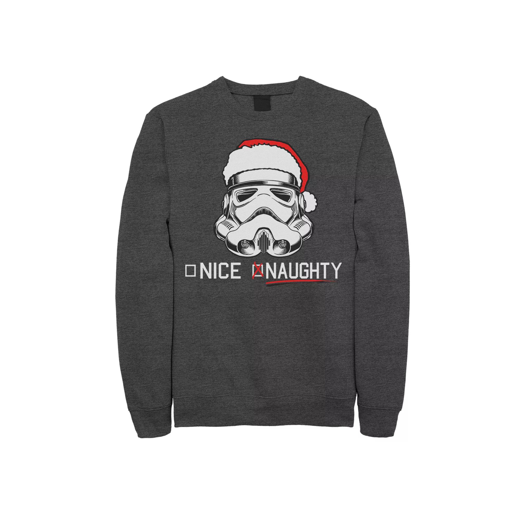 Men's Star Wars Stormtrooper Helmet Naughty & Nice Fleece,  Product Image