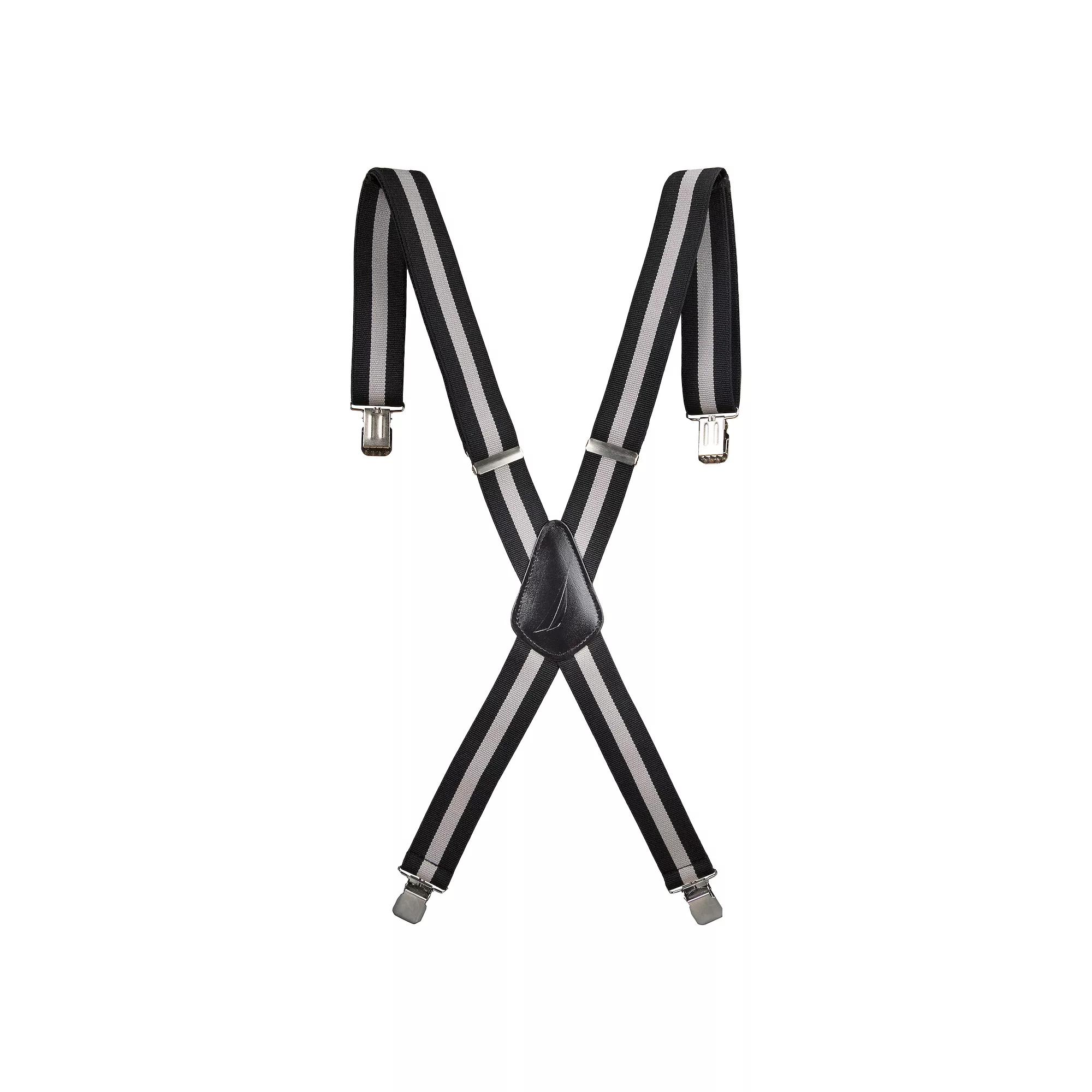 Men's Nautica Striped Suspenders, Gray Product Image