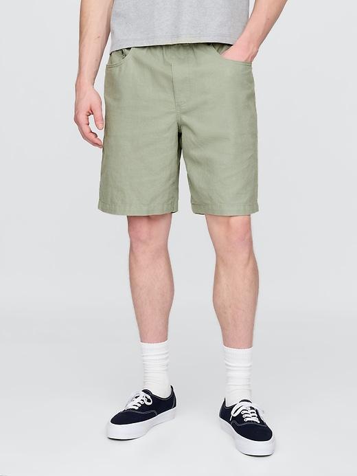 9" Linen-Cotton Easy Shorts Product Image