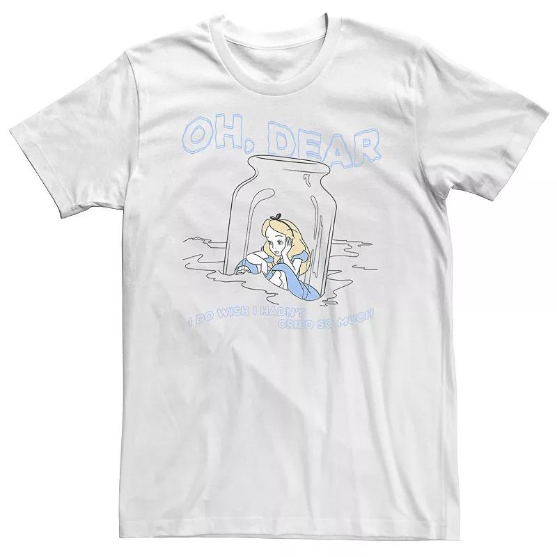 Big & Tall Disney Alice In Wonderland I Do Wish I Hadn't Cried So Much Tee, Men's, Size: XXL Tall, White Product Image
