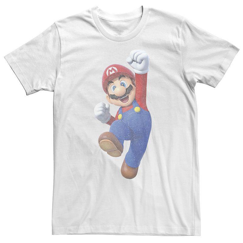 Men's Super Mario Faded Mario Jump Portrait Tee,  Product Image
