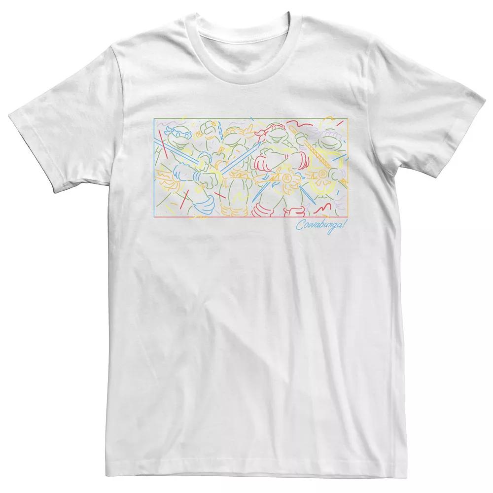Men's Teenage Mutant Ninja Turtles Abstract Portrait Tee, Size: Large, White Product Image