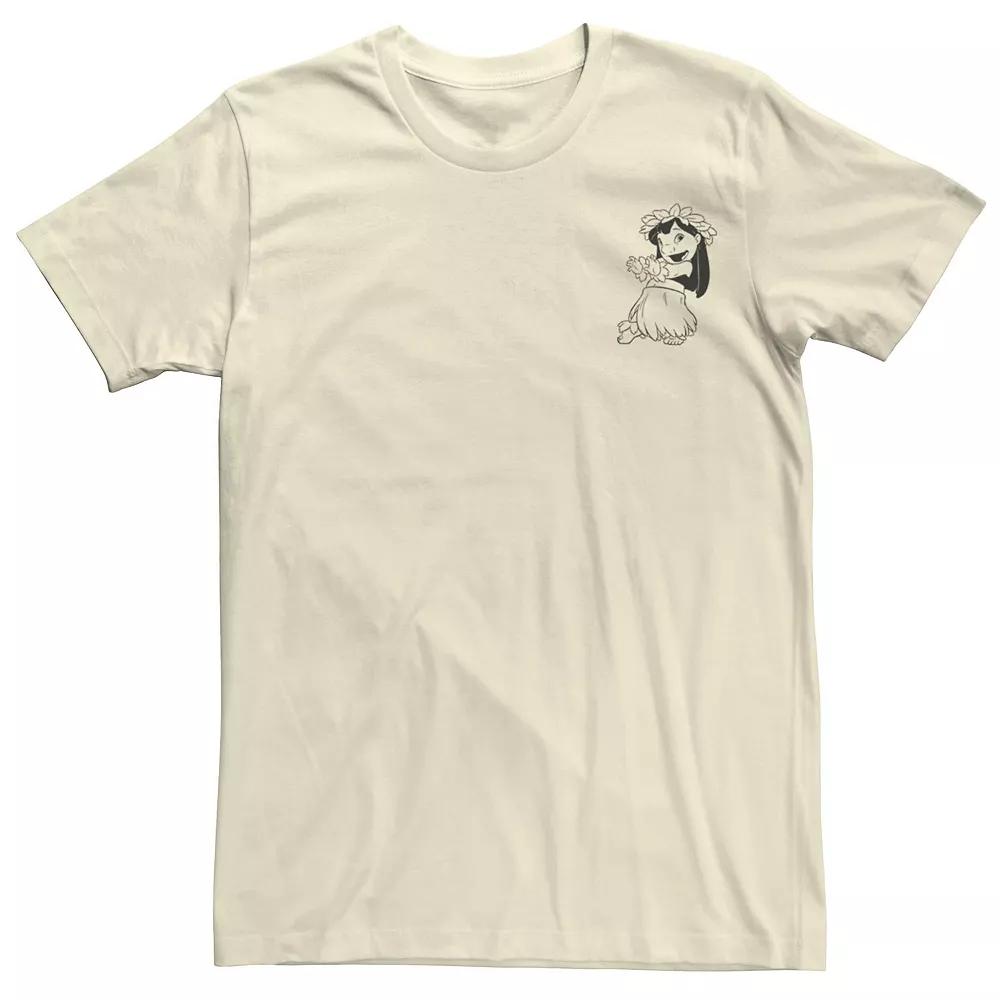 Men's Lilo And Stitch Vintaged Lined Lilo Pocket Hit Tee,  Product Image