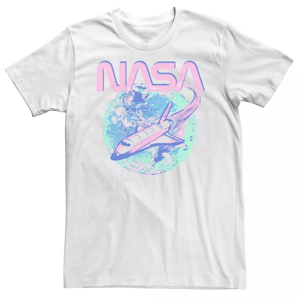 Men's NASA Pastel Rocket Earth Logo Tee,  Product Image