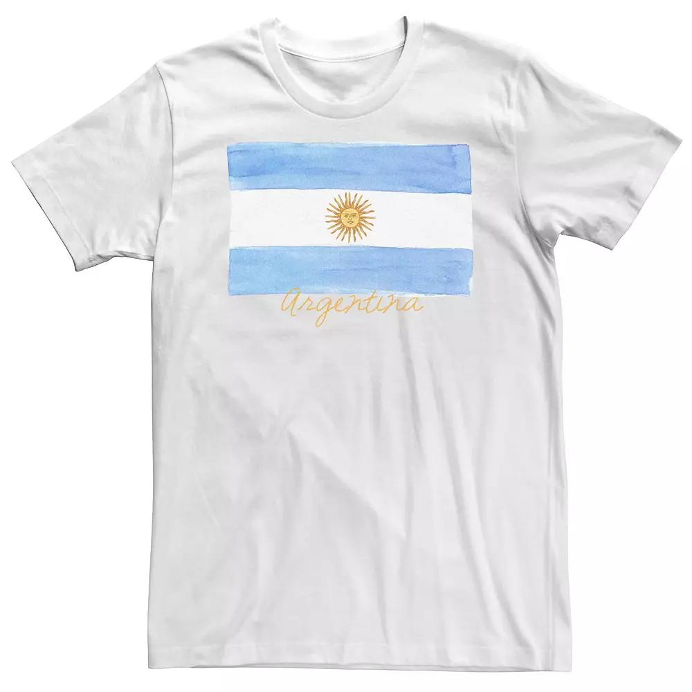 Big & Tall HHM Watercolor Argentina Flag Tee, Men's,  Product Image