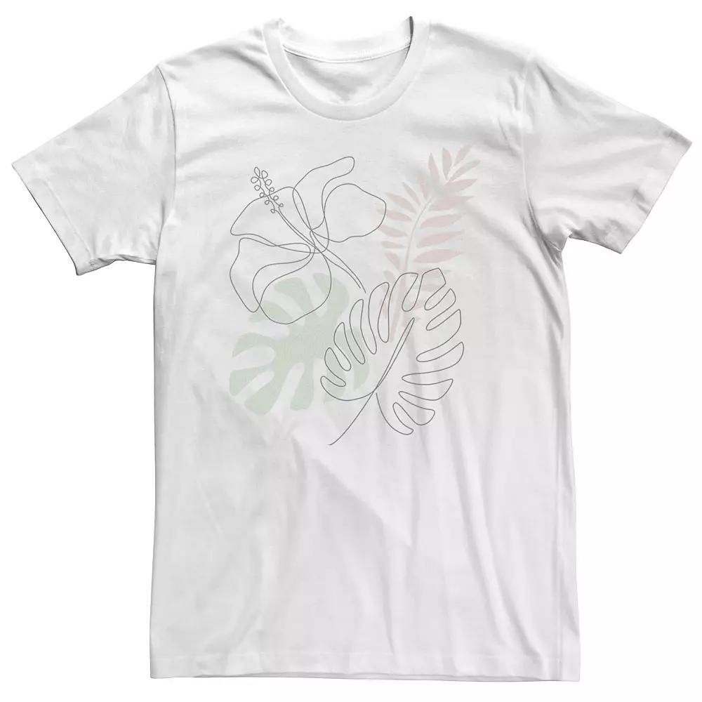 Big & Tall Trendy Tropical Outline Tee, Men's,  Product Image