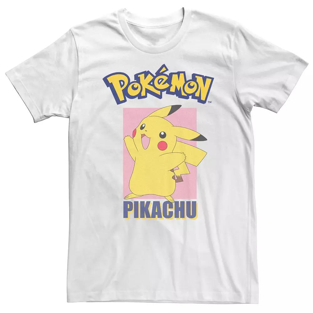 Big & Tall Pokemon Pikachu Pose Panel Graphic Tee, Men's,  Product Image