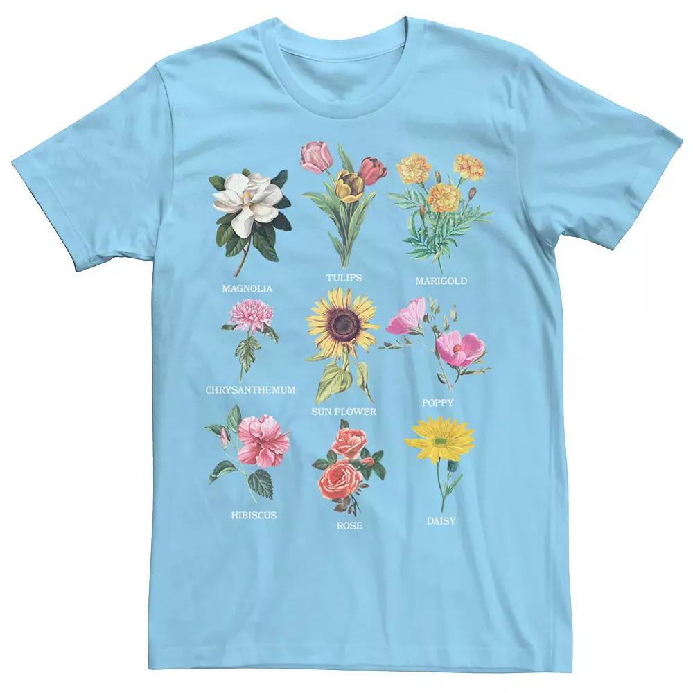 Men's Botanical Photorealistic Flowers Tee,  Product Image