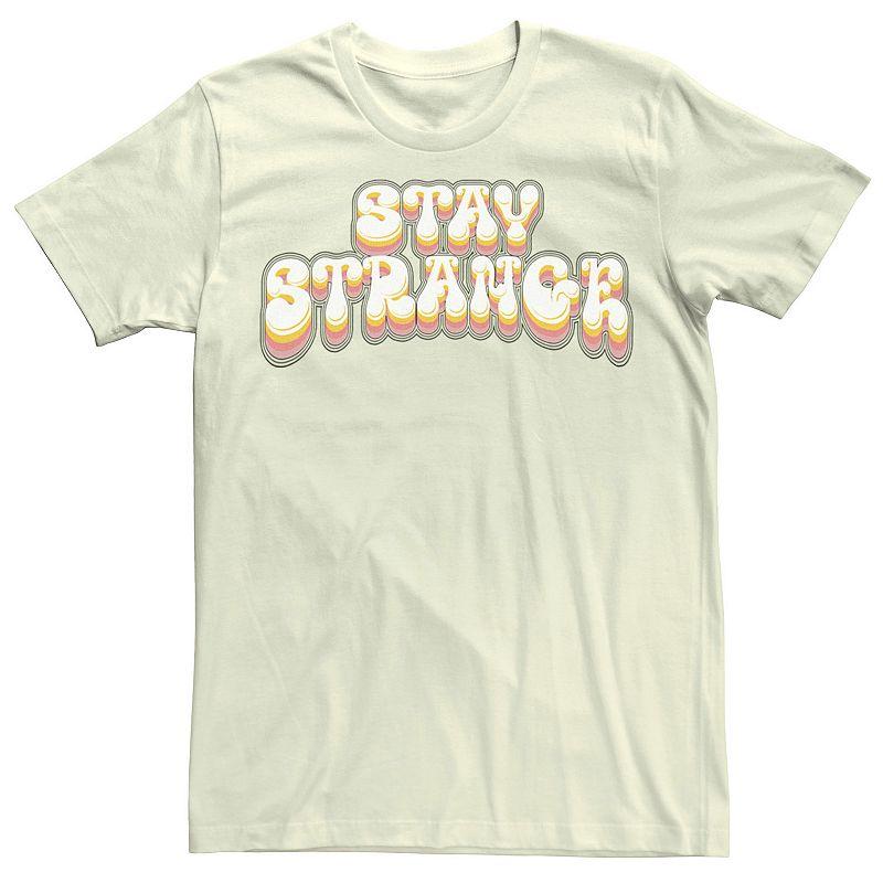 Men's Stay Strange Retro Style Font Tee,  Product Image
