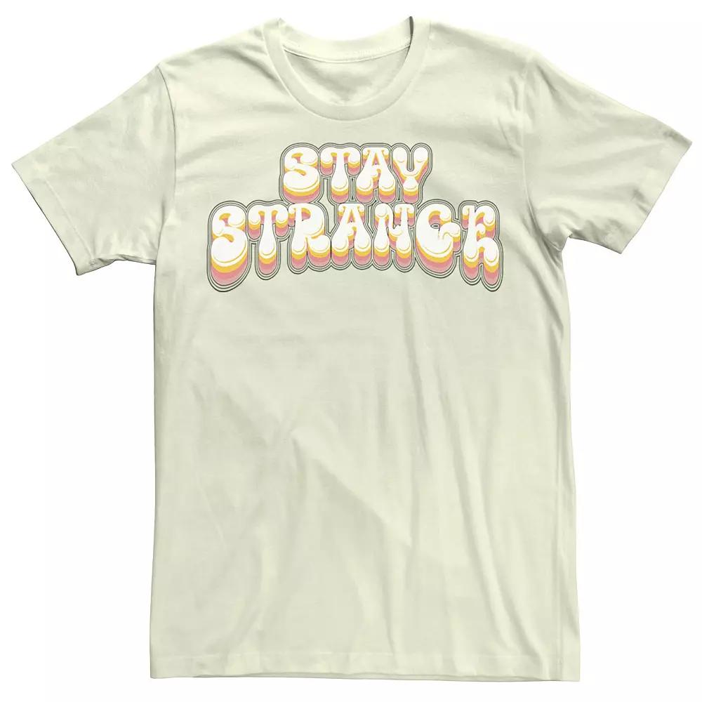 Men's Stay Strange Retro Style Font Tee,  Product Image