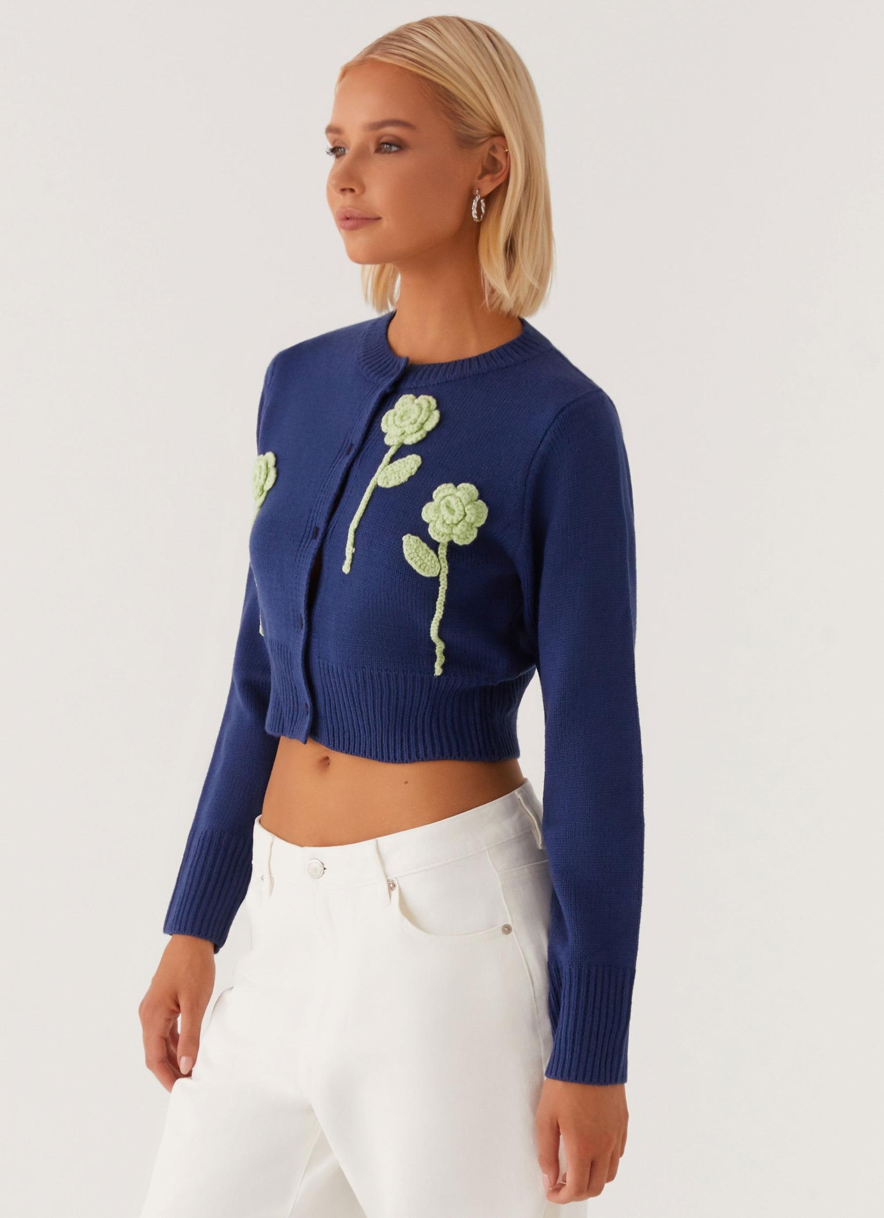 Everest Knit Cardigan - Navy Product Image