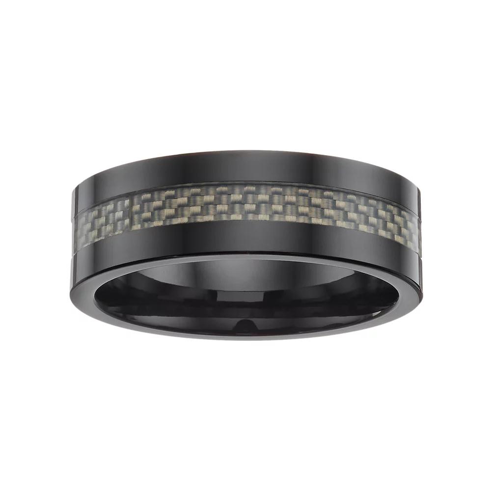 Black Ceramic & Carbon Fiber Band - Men, Men's, Size: 13 Product Image