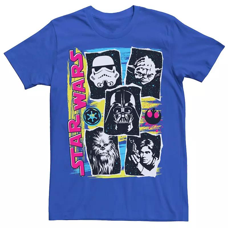 Men's Star Wars Characters Colorpop Collage Graphic Tee,  Product Image
