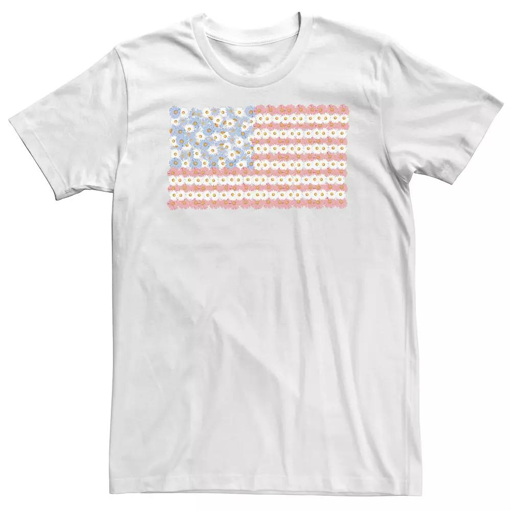 Big & Tall Americana Daisy American Flag Tee, Men's,  Product Image