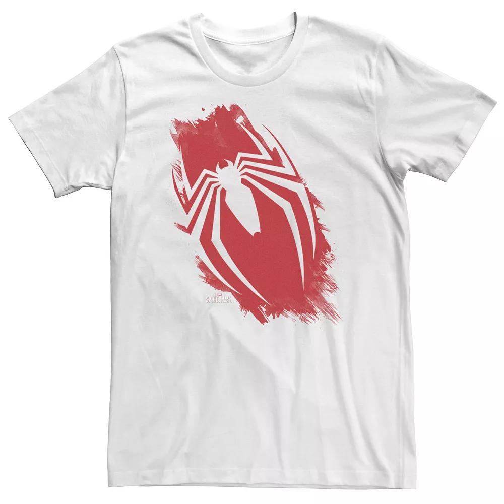 Big & Tall Marvel Spider-Man Game Painted Icon Tee, Men's, Size: 3XL Tall, White Product Image