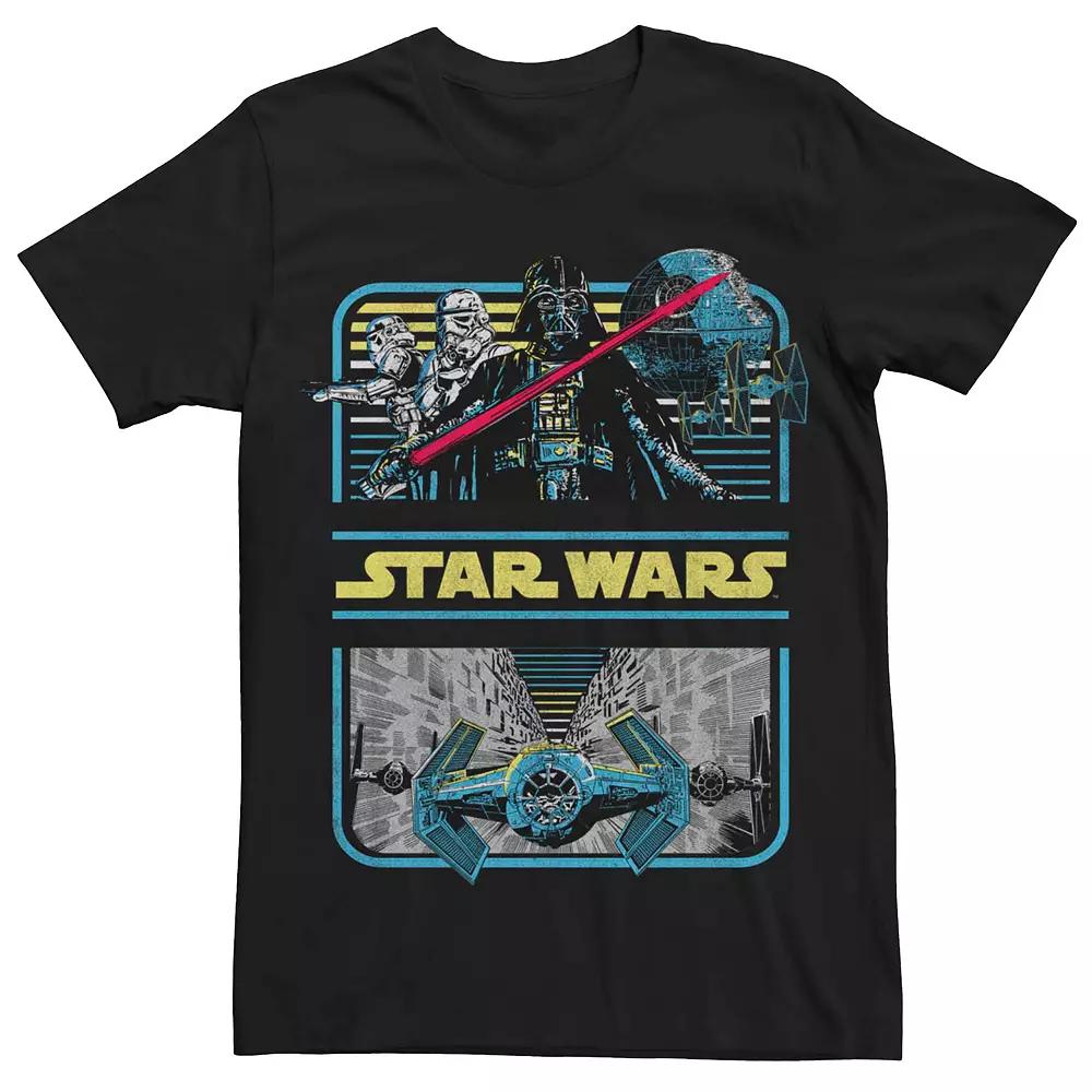 Men's Star Wars Darth Vader Vintage Mash Up Poster Graphic Tee,  Product Image