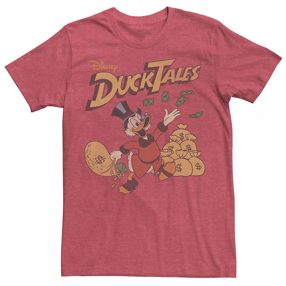 Men's Duck Tales Scrooge Throwing Dollars Poster Tee,  Product Image